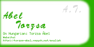 abel torzsa business card